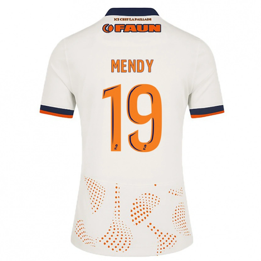 Danxen Kid Alexandre Mendy #19 White Orange Away Jersey 2025/26 T-Shirt