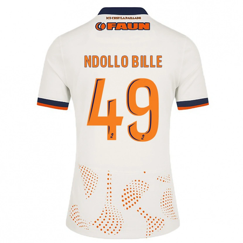 Danxen Kid Wilfried Ndollo Bille #49 White Orange Away Jersey 2025/26 T-Shirt