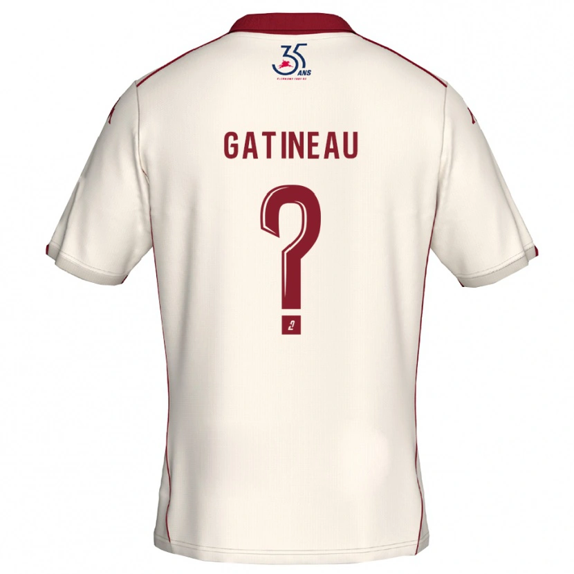 Danxen Kid Anthony Gatineau #0 White Burgundy Away Jersey 2025/26 T-Shirt