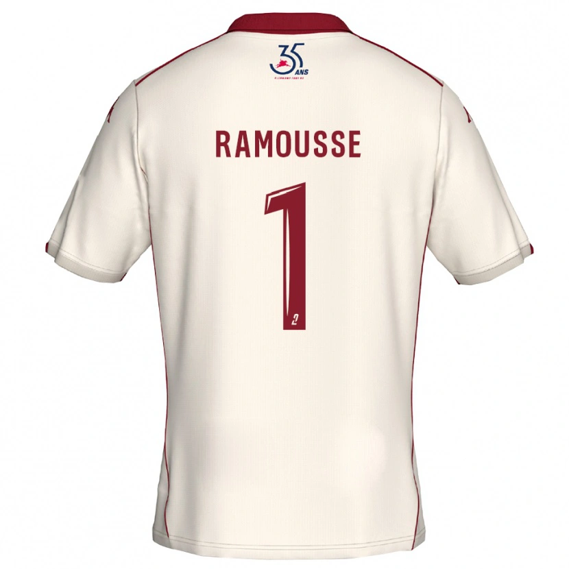 Danxen Kid Théo Ramousse #1 White Burgundy Away Jersey 2025/26 T-Shirt