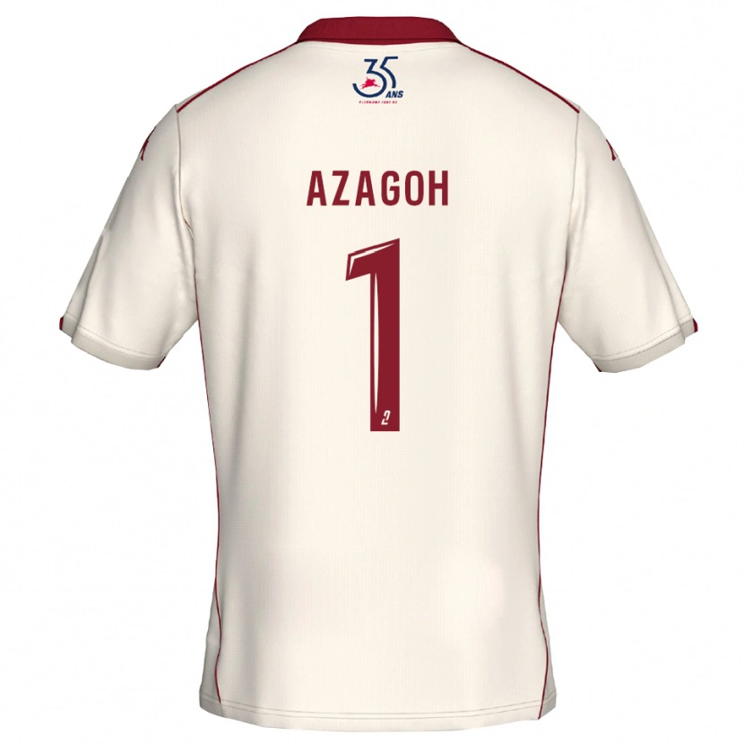 Danxen Kid Yanis Azagoh #1 White Burgundy Away Jersey 2025/26 T-Shirt
