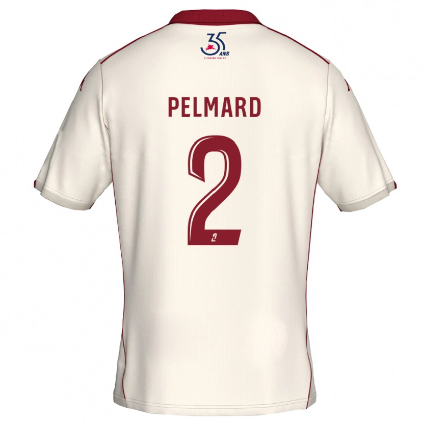 Danxen Kid Andy Pelmard #2 White Burgundy Away Jersey 2025/26 T-Shirt