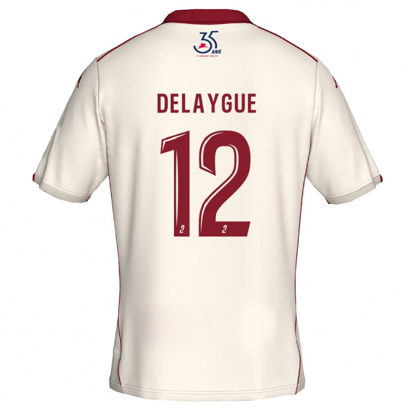 Danxen Kid Lorenzo Delaygue #12 White Burgundy Away Jersey 2025/26 T-Shirt