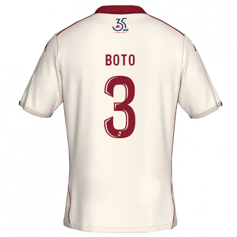 Danxen Kid Kenji-Van Boto #3 White Burgundy Away Jersey 2025/26 T-Shirt