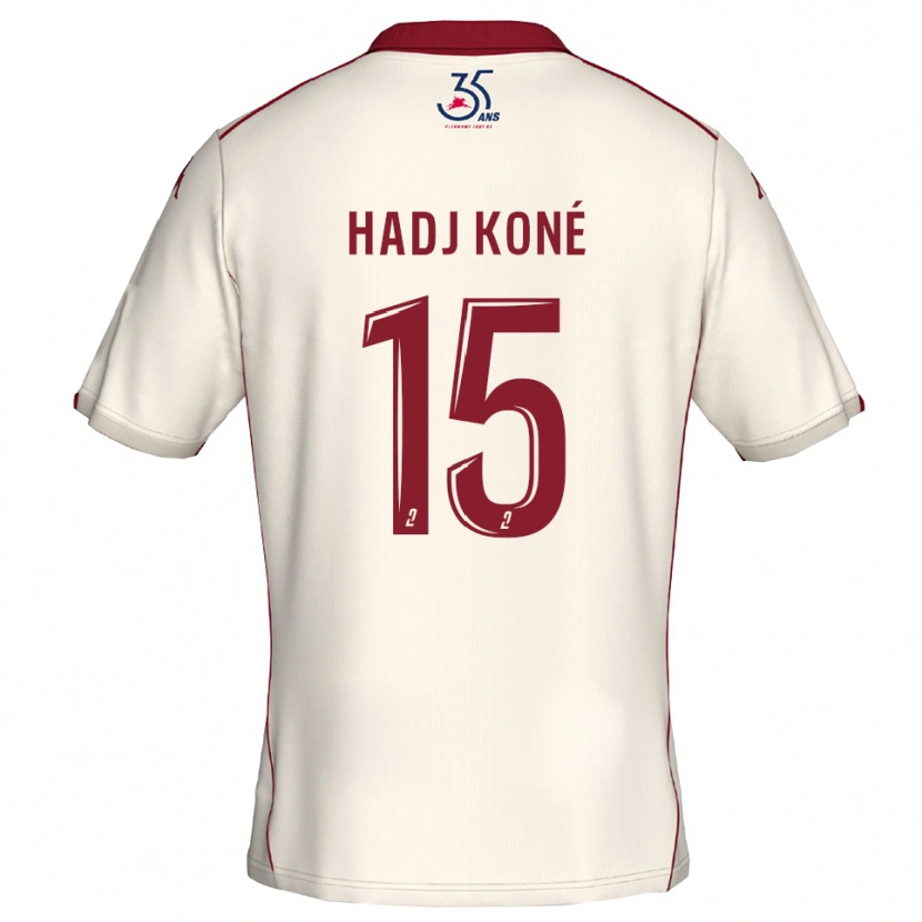 Danxen Kid El Hadj Koné #15 White Burgundy Away Jersey 2025/26 T-Shirt