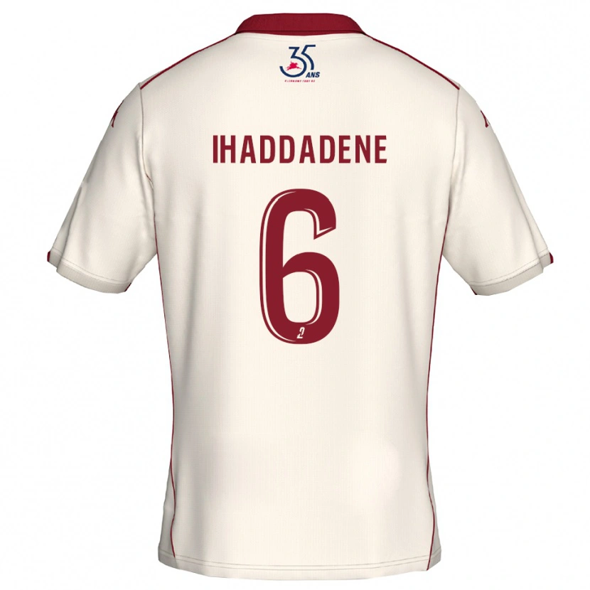 Danxen Kid Ilan Ihaddadene #6 White Burgundy Away Jersey 2025/26 T-Shirt
