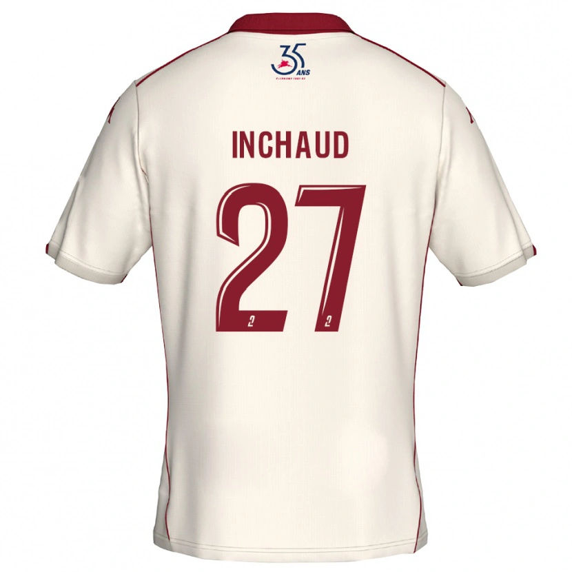 Danxen Kid Marks Inchaud #27 White Burgundy Away Jersey 2025/26 T-Shirt