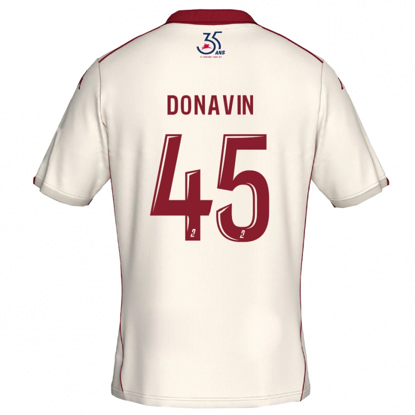 Danxen Kid Matys Donavin #45 White Burgundy Away Jersey 2025/26 T-Shirt