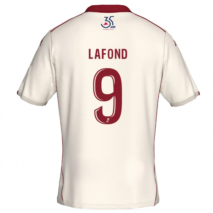Danxen Kid Mégane Lafond #9 White Burgundy Away Jersey 2025/26 T-Shirt