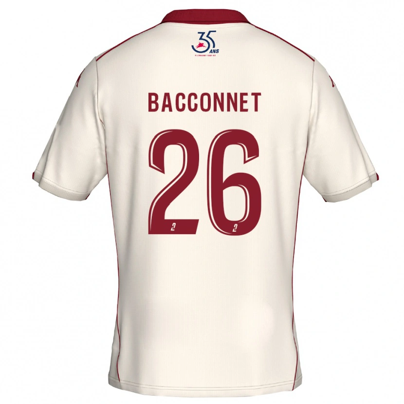 Danxen Kid Marylou Bacconnet #26 White Burgundy Away Jersey 2025/26 T-Shirt