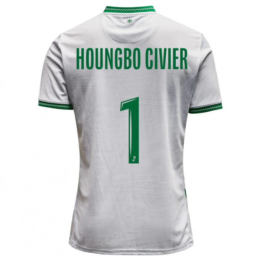 Danxen Kid Matéo Houngbo Civier #1 White Green Away Jersey 2025/26 T-Shirt
