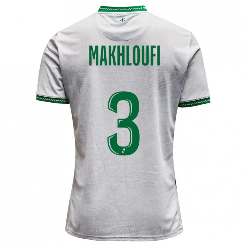 Danxen Kid Maedine Makhloufi #3 White Green Away Jersey 2025/26 T-Shirt