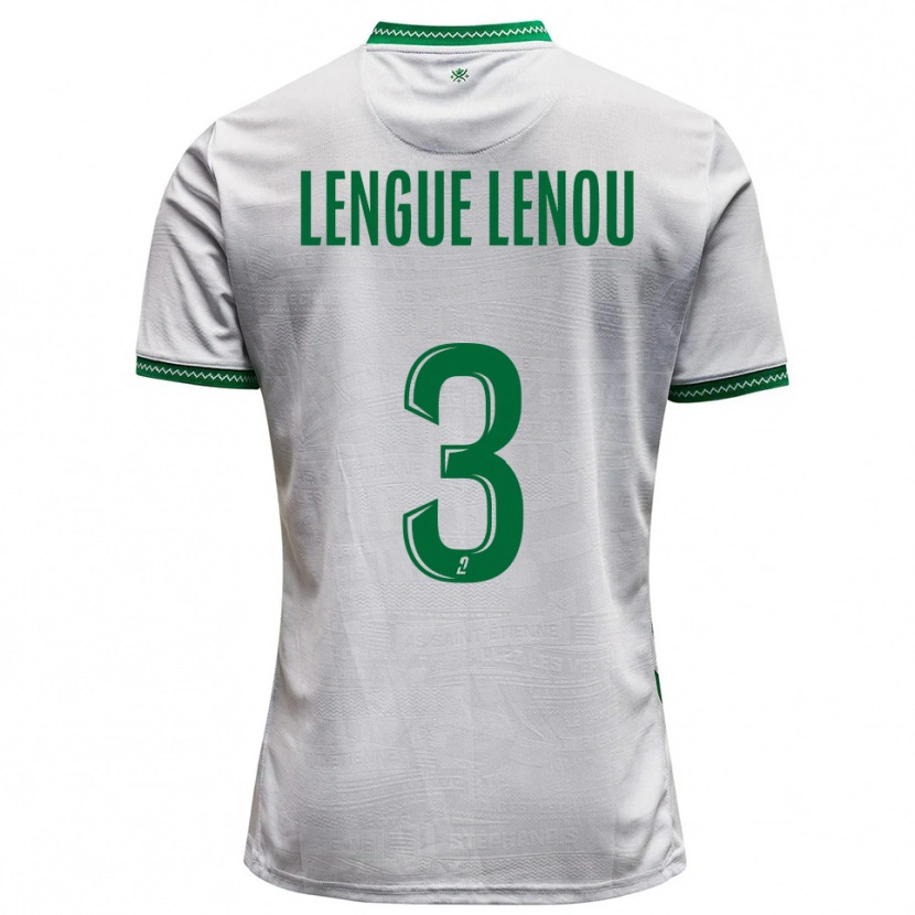 Danxen Kid Maxime Lengue Lenou #3 White Green Away Jersey 2025/26 T-Shirt