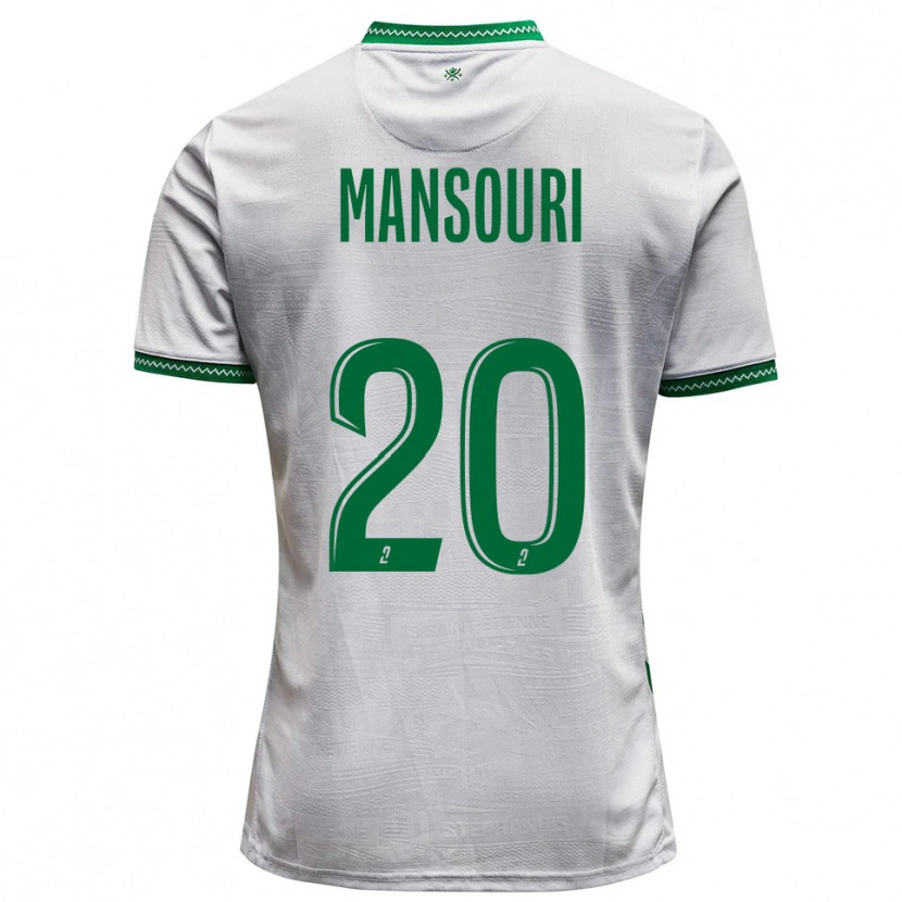 Danxen Kid Ilyes Mansouri #20 White Green Away Jersey 2025/26 T-Shirt
