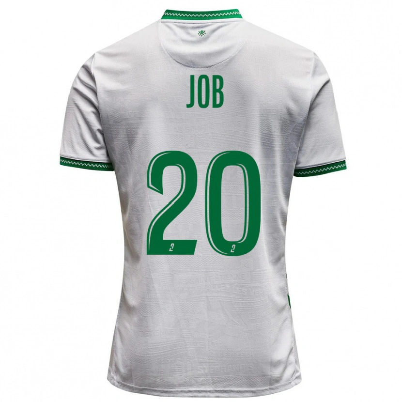 Danxen Kid Taëryne Job #20 White Green Away Jersey 2025/26 T-Shirt