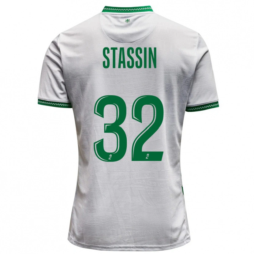 Danxen Kid Lucas Stassin #32 White Green Away Jersey 2025/26 T-Shirt
