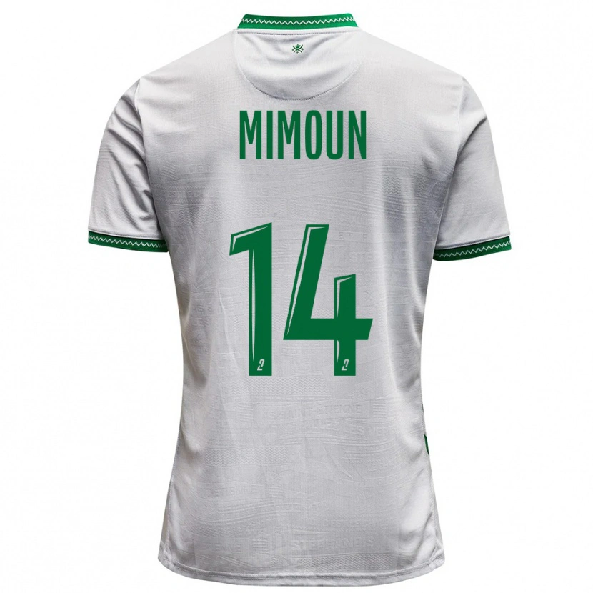 Danxen Kid Yanis Mimoun #14 White Green Away Jersey 2025/26 T-Shirt