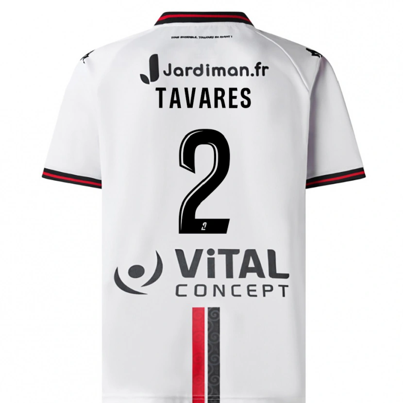 Danxen Kid Héliohdino Tavares #2 White Red Away Jersey 2025/26 T-Shirt