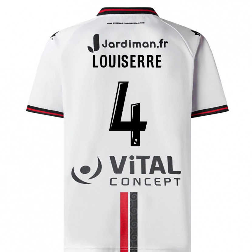 Danxen Kid Dylan Louiserre #4 White Red Away Jersey 2025/26 T-Shirt