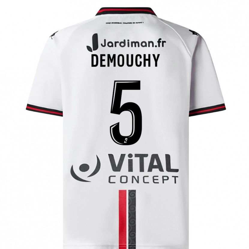 Danxen Kid Albin Demouchy #5 White Red Away Jersey 2025/26 T-Shirt