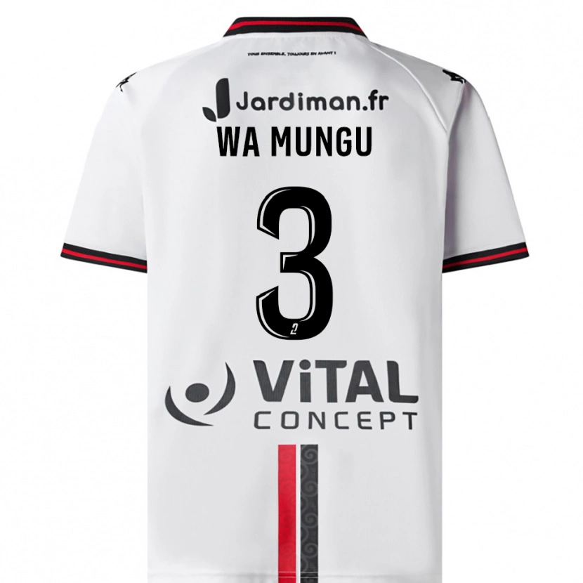 Danxen Kid Vimoj Muntu Wa Mungu #3 White Red Away Jersey 2025/26 T-Shirt