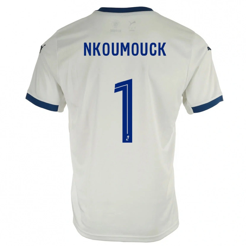 Danxen Kid Marc-Anthony Nkoumouck #1 White Blue Away Jersey 2025/26 T-Shirt