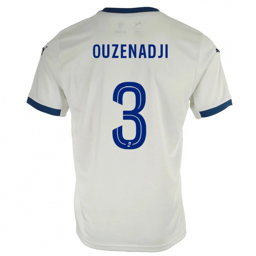 Danxen Kid Anis Ouzenadji #3 White Blue Away Jersey 2025/26 T-Shirt
