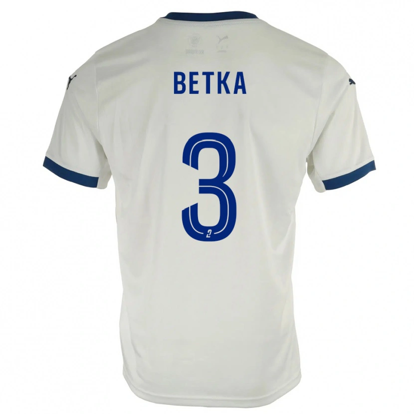 Danxen Kid Naël Betka #3 White Blue Away Jersey 2025/26 T-Shirt