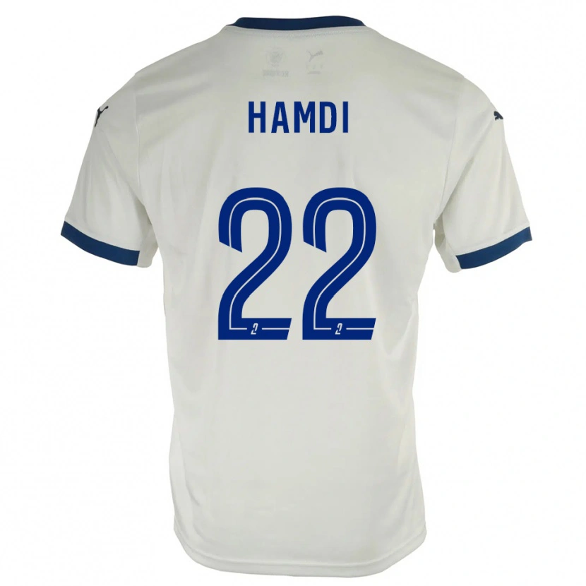 Danxen Kid Mathis Hamdi #22 White Blue Away Jersey 2025/26 T-Shirt