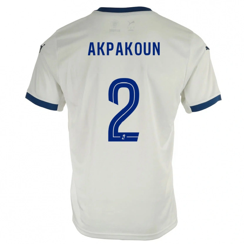 Danxen Kid Tom Akpakoun #2 White Blue Away Jersey 2025/26 T-Shirt