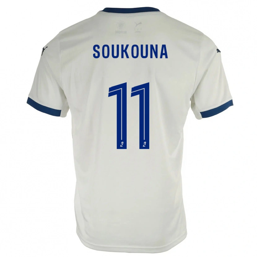 Danxen Kid Idrissa Soukouna #11 White Blue Away Jersey 2025/26 T-Shirt