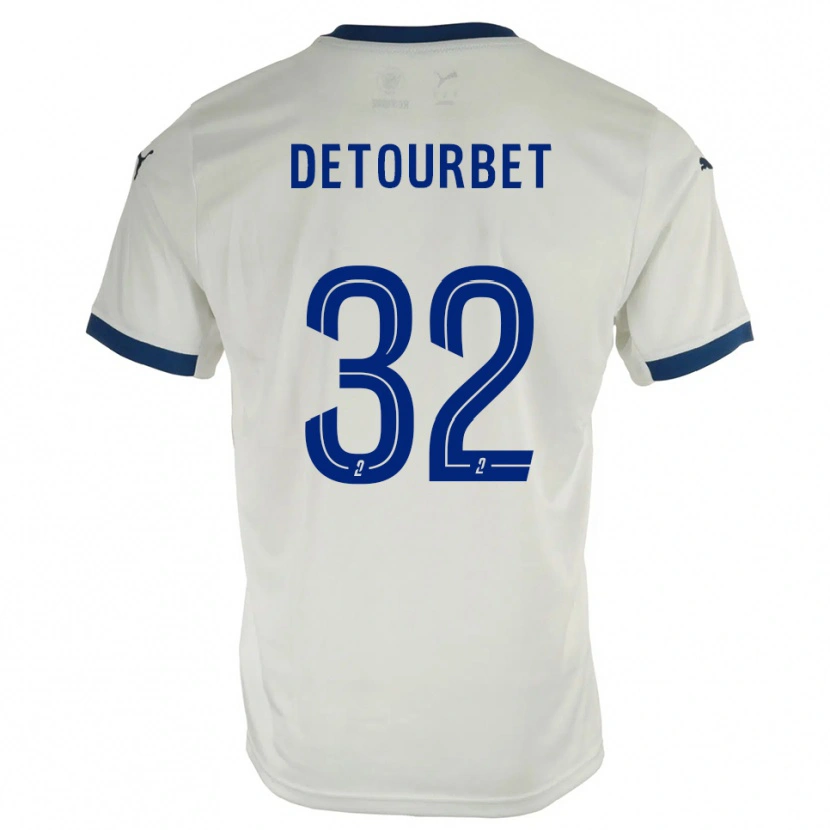 Danxen Kid Mathys Detourbet #32 White Blue Away Jersey 2025/26 T-Shirt