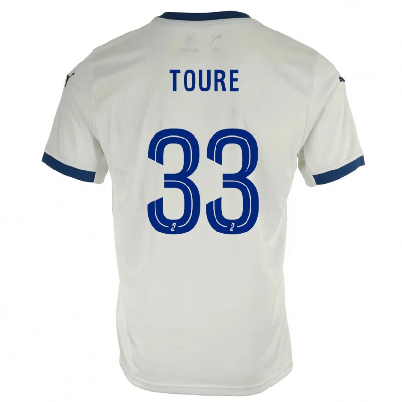 Danxen Kid Almami Touré #33 White Blue Away Jersey 2025/26 T-Shirt