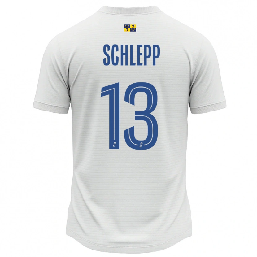 Danxen Kid Angélique Schlepp #13 White Blue Away Jersey 2025/26 T-Shirt