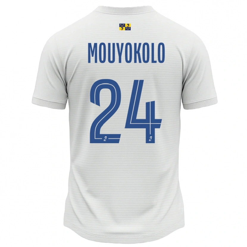 Danxen Kid Loris Mouyokolo #24 White Blue Away Jersey 2025/26 T-Shirt