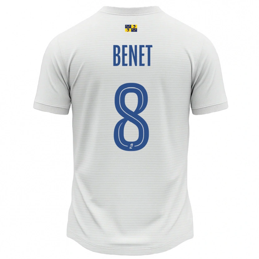 Danxen Kid Jessy Benet #8 White Blue Away Jersey 2025/26 T-Shirt