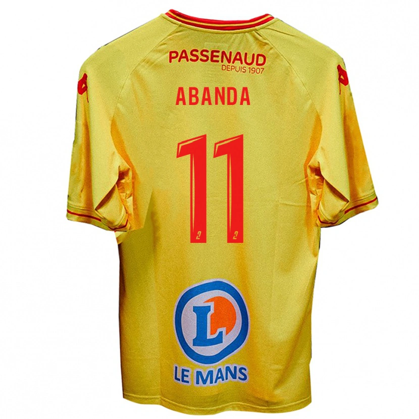 Danxen Kid Leroy Abanda #11 Yellow Away Jersey 2025/26 T-Shirt
