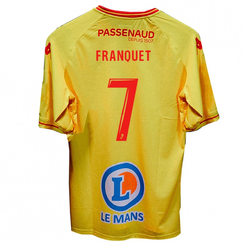 Danxen Kid Tayson Franquet #7 Yellow Away Jersey 2025/26 T-Shirt