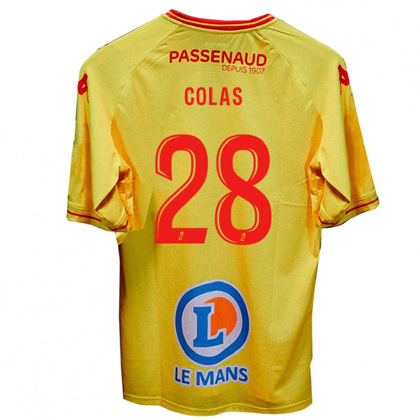 Danxen Kid Erwan Colas #28 Yellow Away Jersey 2025/26 T-Shirt