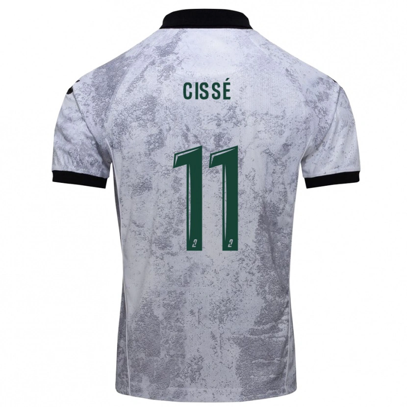 Danxen Kid Kemo Cissé #11 White Black Away Jersey 2025/26 T-Shirt