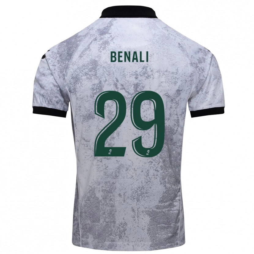 Danxen Kid Hacène Benali #29 White Black Away Jersey 2025/26 T-Shirt