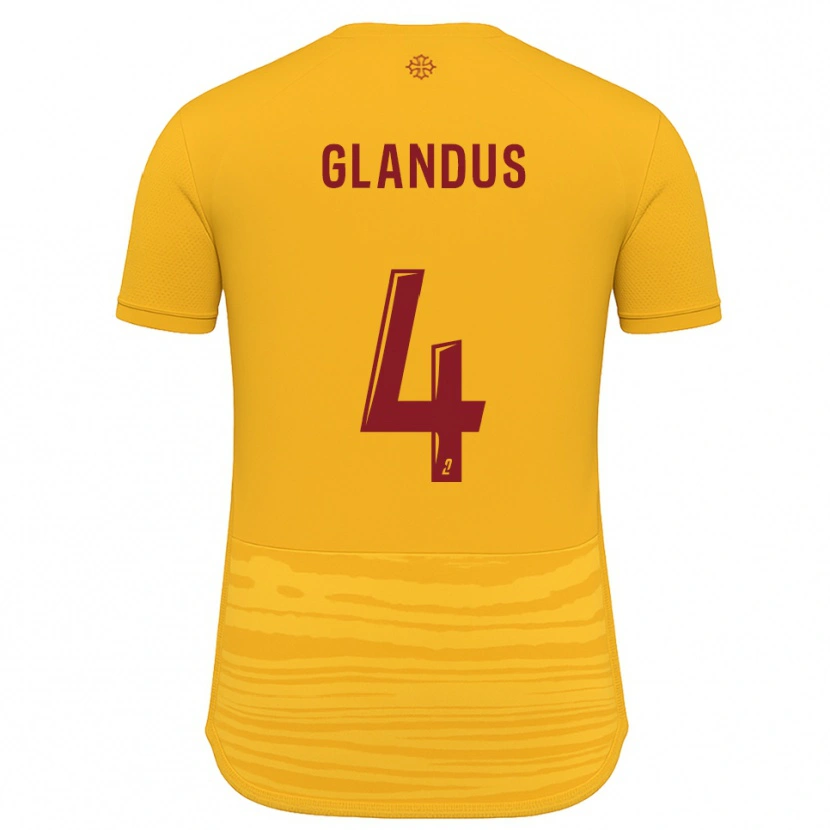 Danxen Kid Vincent Glandus #4 Orange Burgundy Away Jersey 2025/26 T-Shirt