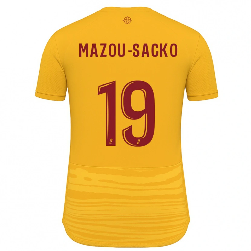 Danxen Kid Derek Mazou-Sacko #19 Orange Burgundy Away Jersey 2025/26 T-Shirt
