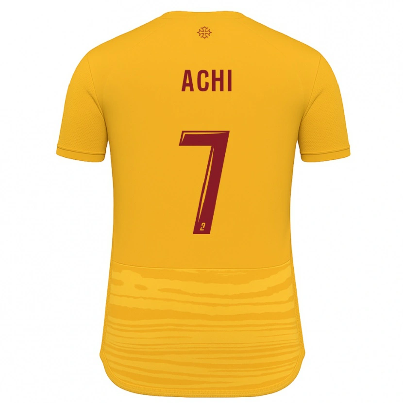 Danxen Kid Mohamed Achi #7 Orange Burgundy Away Jersey 2025/26 T-Shirt