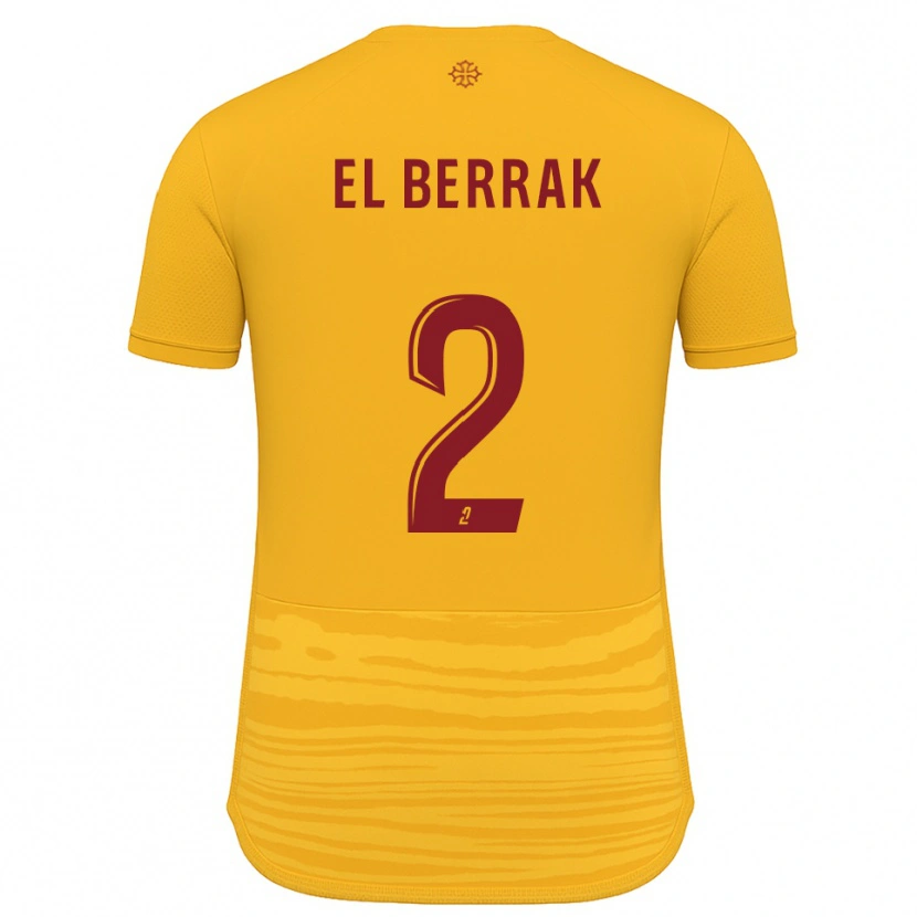 Danxen Kid Nael El Berrak #2 Orange Burgundy Away Jersey 2025/26 T-Shirt