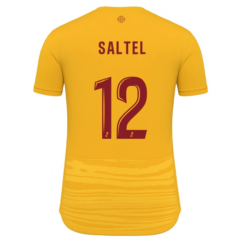 Danxen Kid Maëlle Saltel #12 Orange Burgundy Away Jersey 2025/26 T-Shirt