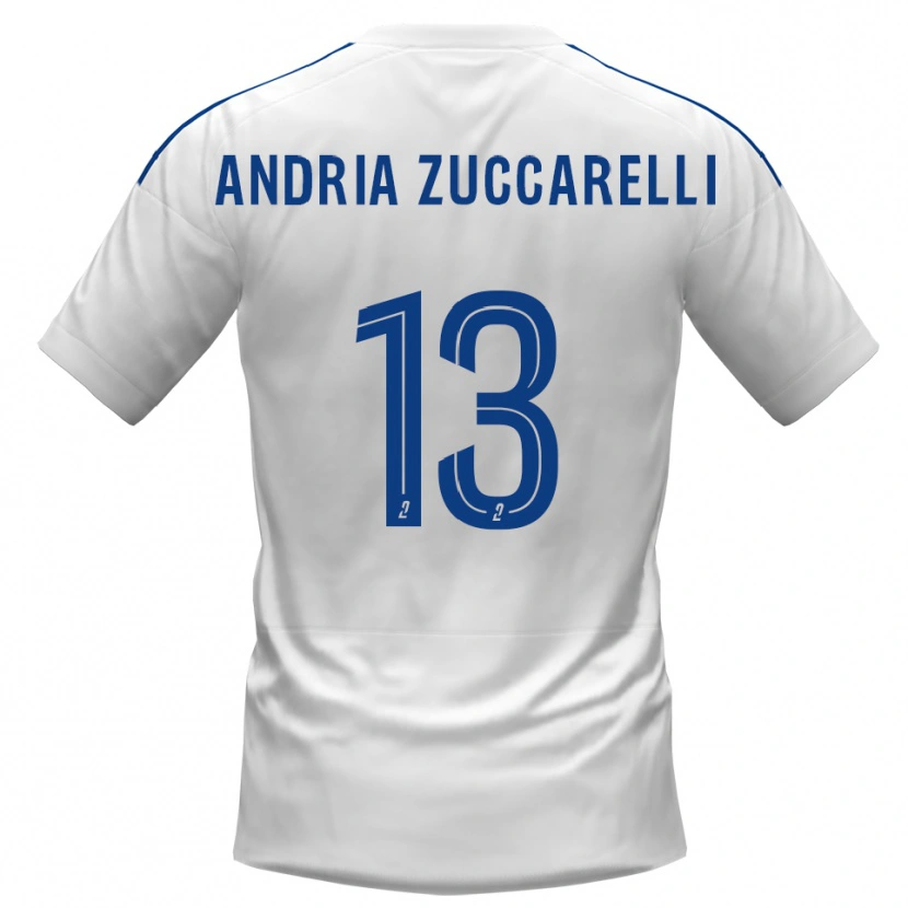 Danxen Kid Carlu Andria Zuccarelli #13 White Blue Away Jersey 2025/26 T-Shirt