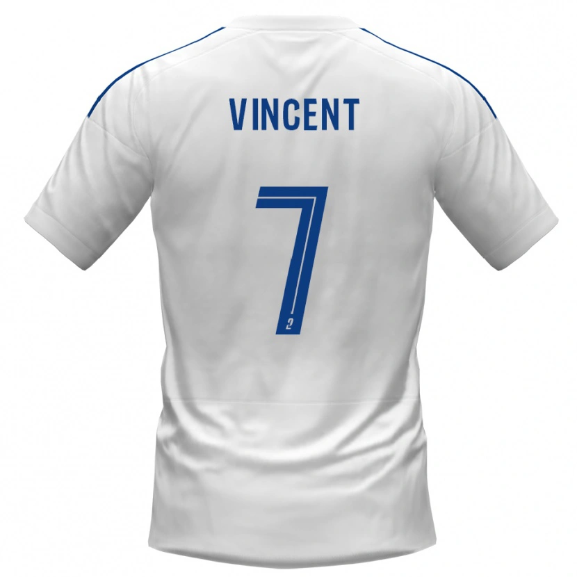 Danxen Kid Christophe Vincent #7 White Blue Away Jersey 2025/26 T-Shirt
