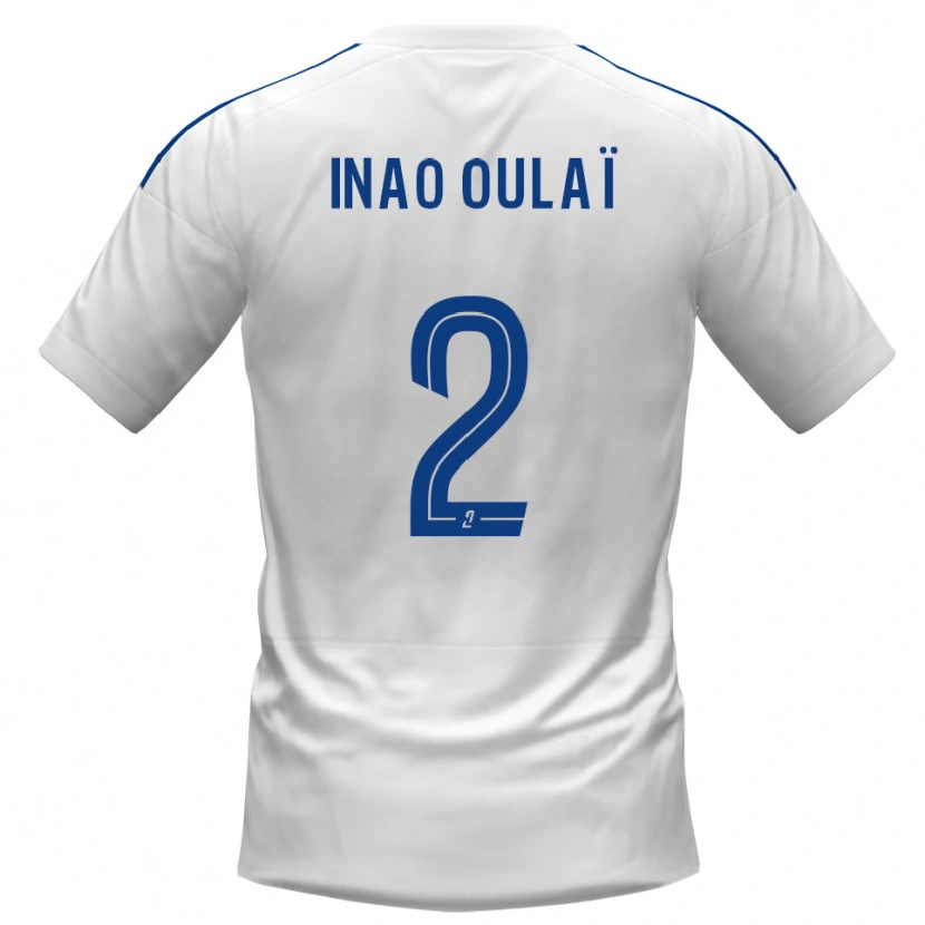 Danxen Kid Christ Inao Oulaï #2 White Blue Away Jersey 2025/26 T-Shirt