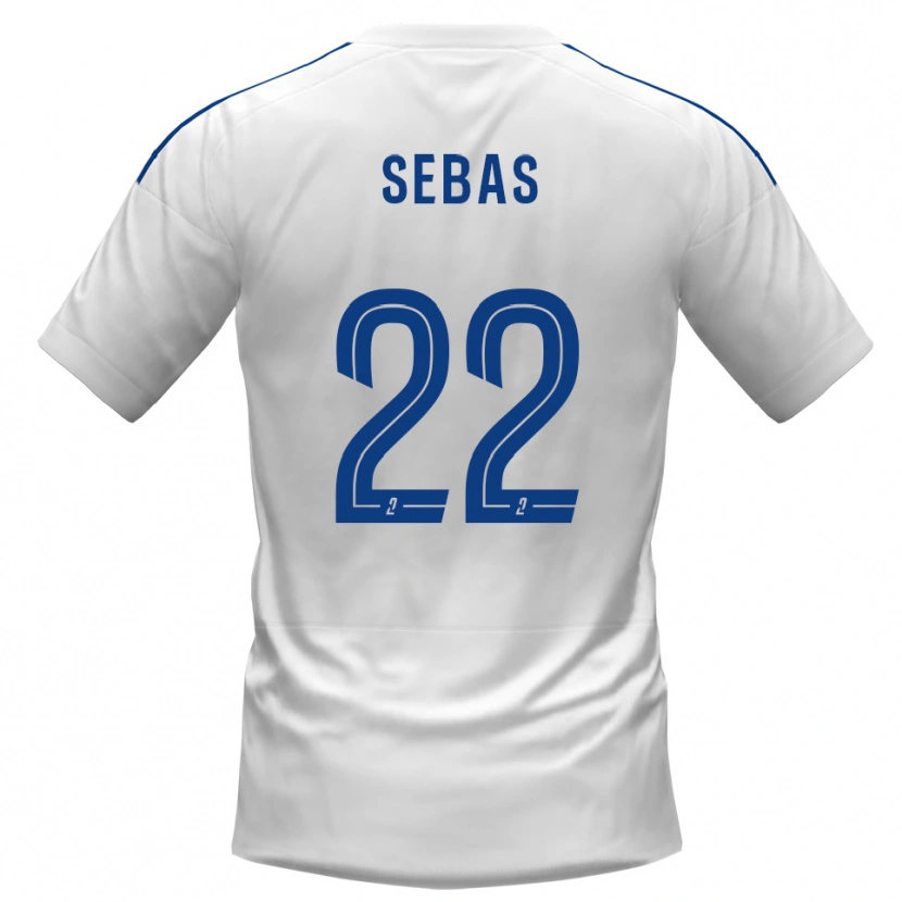 Danxen Kid Jérémy Sebas #22 White Blue Away Jersey 2025/26 T-Shirt